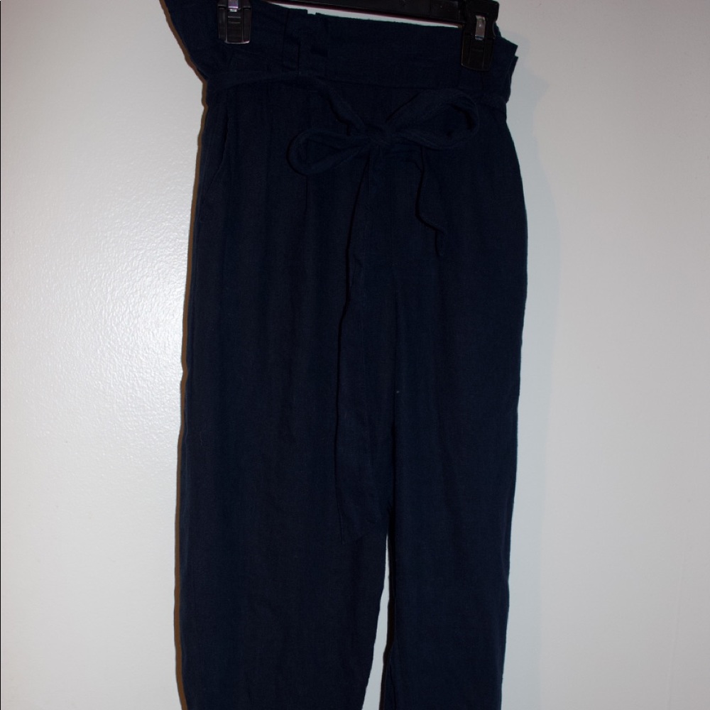 Boutique navy tie up pants!